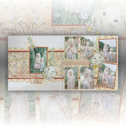 Picture of The Wonders Of A Child Double Page Scrapbooking Kit - Elanie