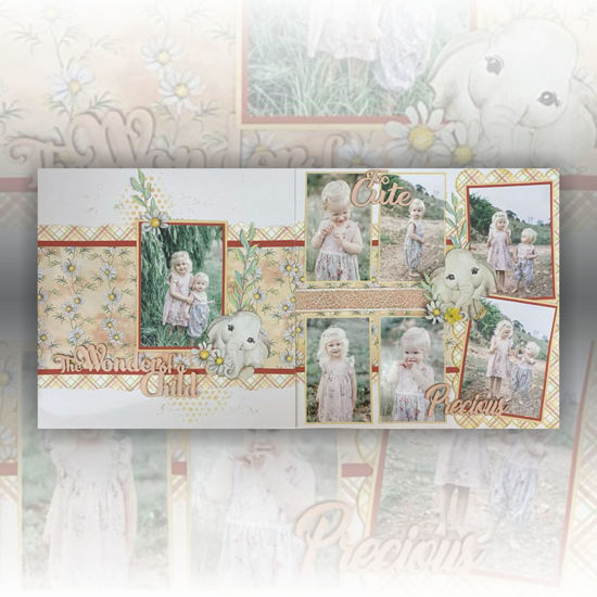 Picture of The Wonders Of A Child Double Page Scrapbooking Kit - Elanie