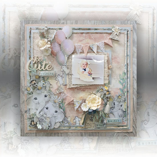Picture of Too Cute Single Page Scrapbooking Kit - Teresa Ueckermann
