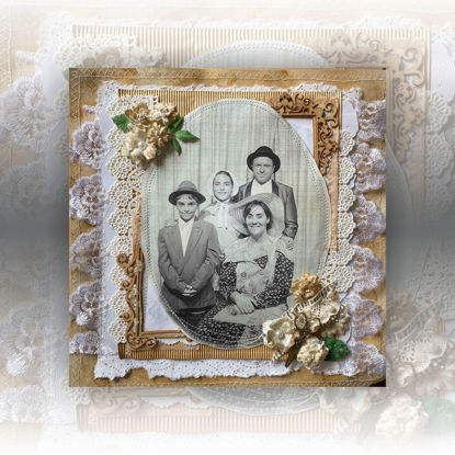 Picture of Blanco Vintage Single Page Scrapbooking Kit - Maria de Oliveira