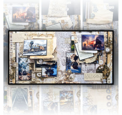 Picture of Gears In Motion Double Page Scrapbooking Kit - Teresa Ueckermann