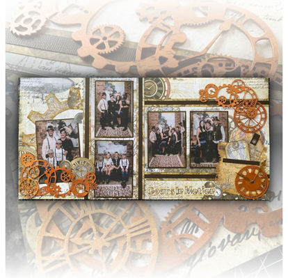 Picture of Gears In Motion Double Page Scrapbooking Kit - Elanie Maree