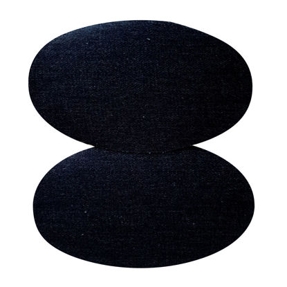 Picture of Dark Blue Oval Denim Patches