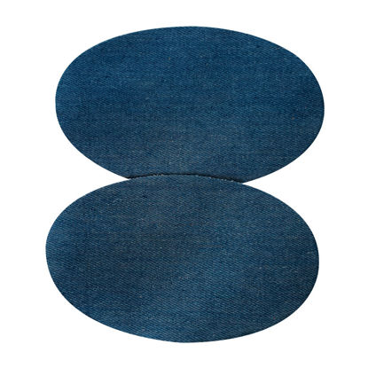 Picture of Light Blue Oval Denim Patches