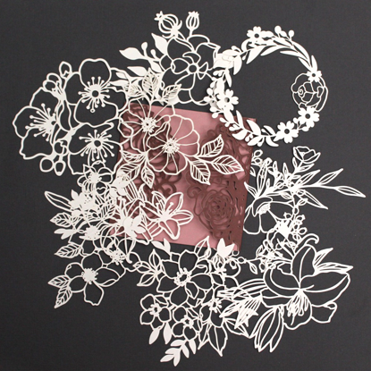 Picture of Lace - Love Flowers Paper Cut Outs