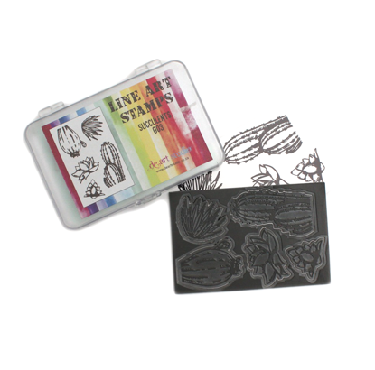 Picture of Line Art Stamp Set - Succulents 003