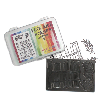 Picture of Line Art Stamp Set - Large Fence 001