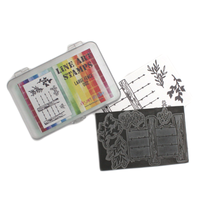 Picture of Line Art Stamp Set - Large Fence 002