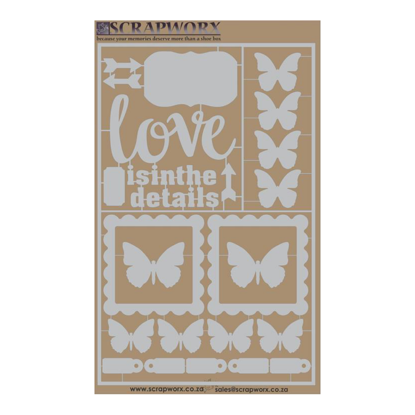 Picture of SWGB032 - Greyboard CutOuts - Fabulous Florals - Love is
