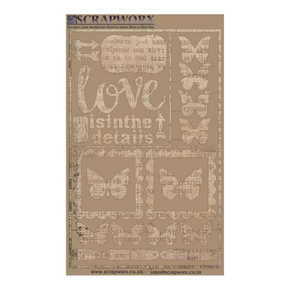 Picture of SWLP006 - Pattern CutOuts - Fabulous Florals - Love is