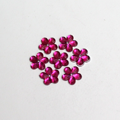 Picture of 204526-02 - Rhinestone Flower -  Dark Pink