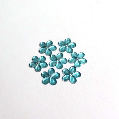 Picture of 204526-05 - Rhinestone Flower -  Turquoise