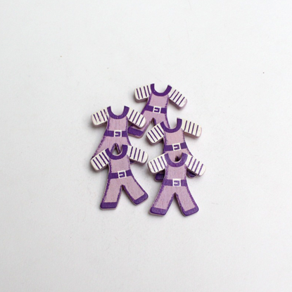 Picture of 203338-06 - Wooden Cutout - Purple Trousers