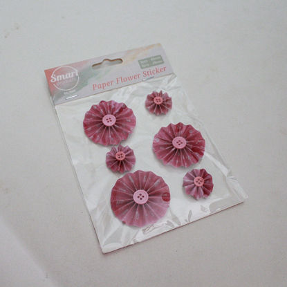 Picture of 20426-2 - Paper Flower Sticker Set 1 - Pink