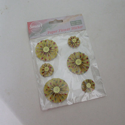 Picture of 20426-1 - Paper Flower Sticker Set 1 - Yellow