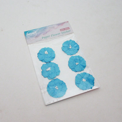 Picture of 20427-4 - Paper Flower Sticker Set 2 - Blue