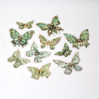 Picture of Butterfly Streamer Green Journal Stickers = 20pcs