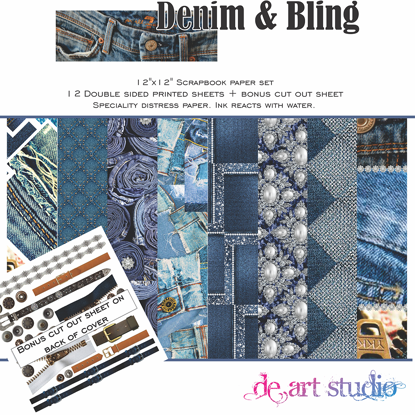Picture of Denim & Bling 12"X12" Paper Pack