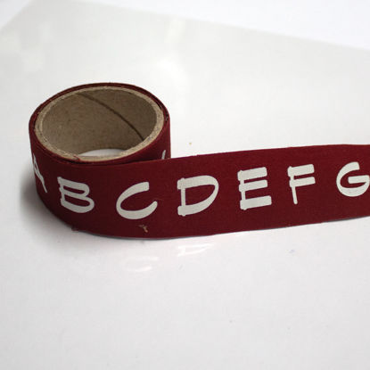 Picture of Fabric Washi Tape - Red Alphabet