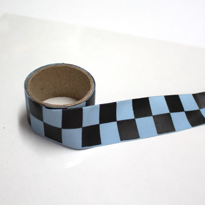 Picture of Fabric Washi Tape - Blue Checkers