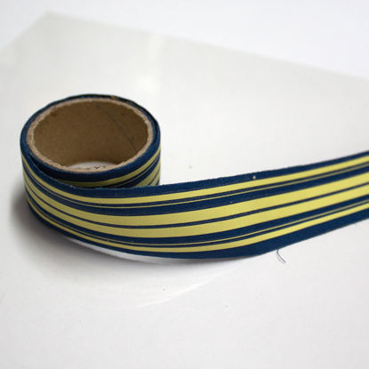 Picture of Fabric Washi Tape - Blue & Yellow Lines