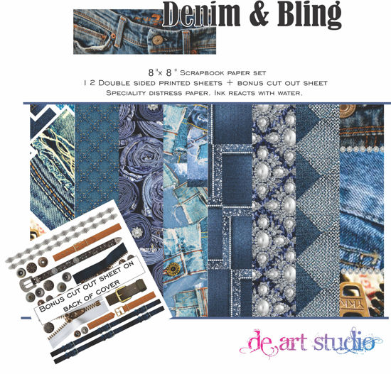 Picture of Denim & Bling  8"X8" Paper Pack