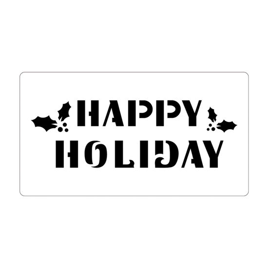 Picture of Happy Holiday Stencil - 21x11cm