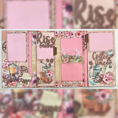 Picture of Coffee Time Double Page Scrapbooking Kit - Michelle Van Wyk