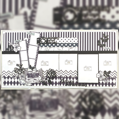 Picture of Noir & Blanc Double Page Scrapbooking Kit - Michelle Van Wyk
