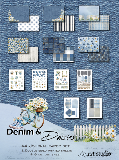 Picture of Denim & Daisies A4 Journal Pack - 18 pages
