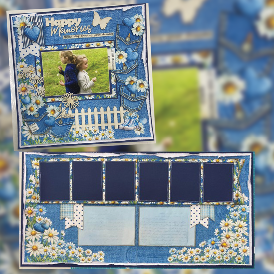 Picture of Denim & Daisies Scrapbooking Kit - Michelle Van Wyk