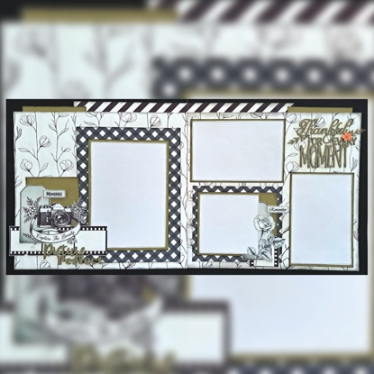 Picture of Noir & Blanc Double Page Scrapbooking Kit - Kim Smith